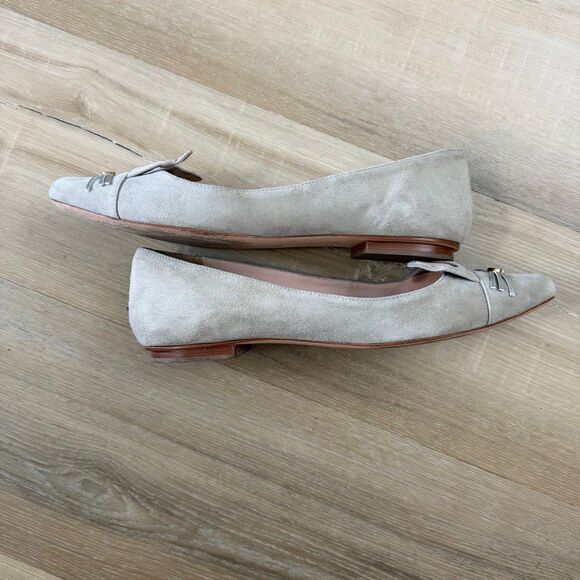 Kate Spade New York Edina Beige Bunny Flats Size 8.5 Luxury Designer Preppy Chic - Picture 7 of 7